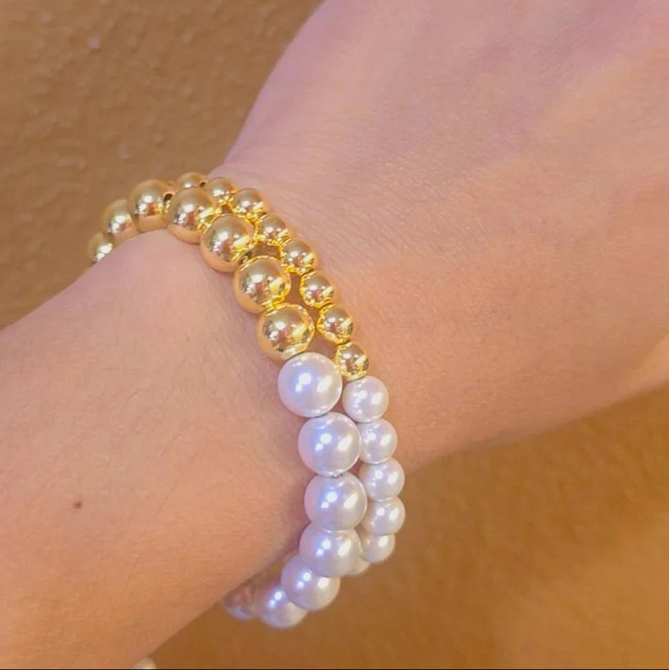 Beaded Adjustable Pearl Bracelet