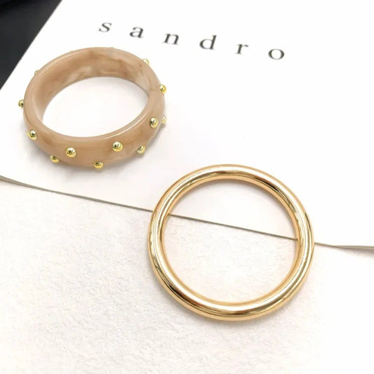 Resin Bangles 2pcs Bracelets