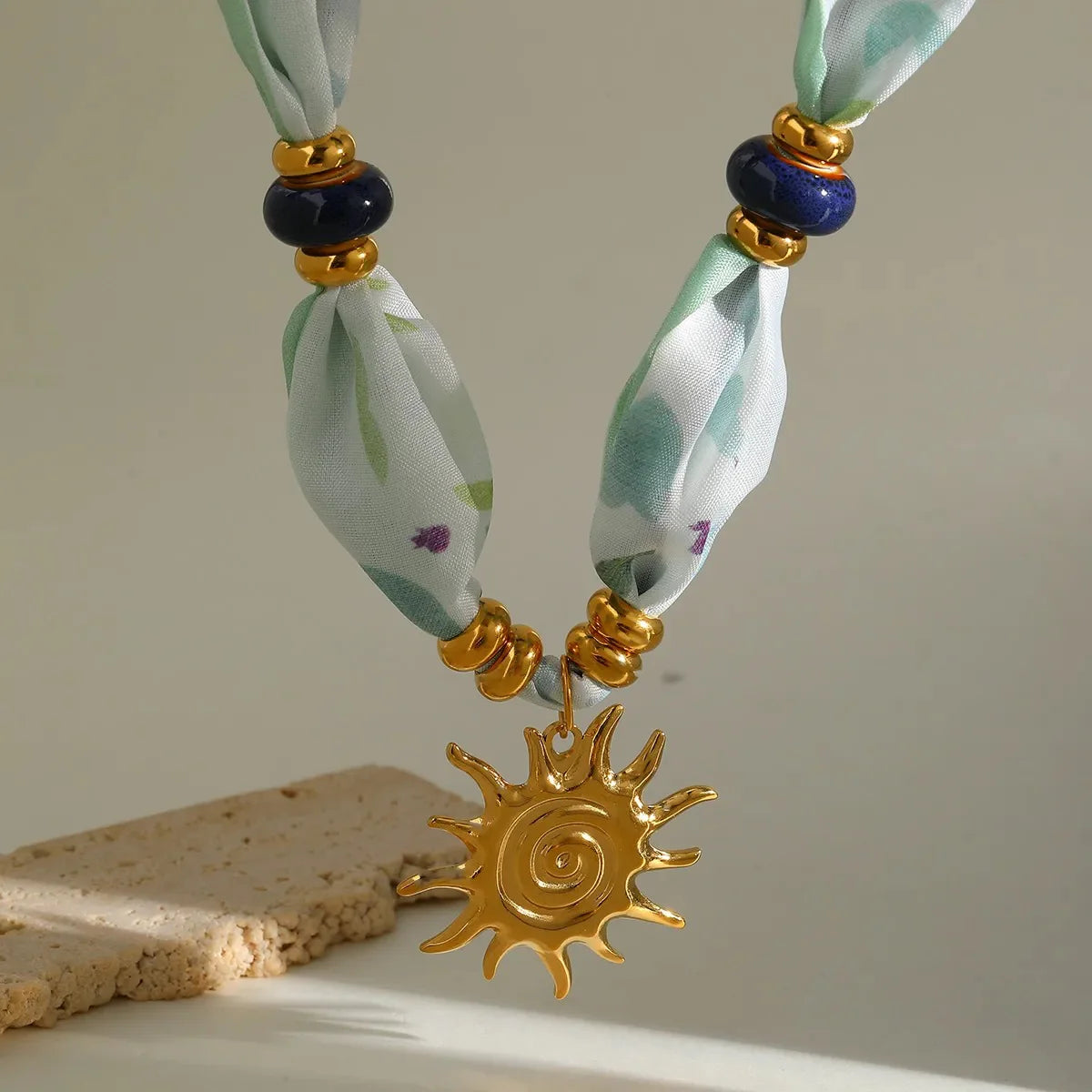 Bandana Sun Charm Necklace