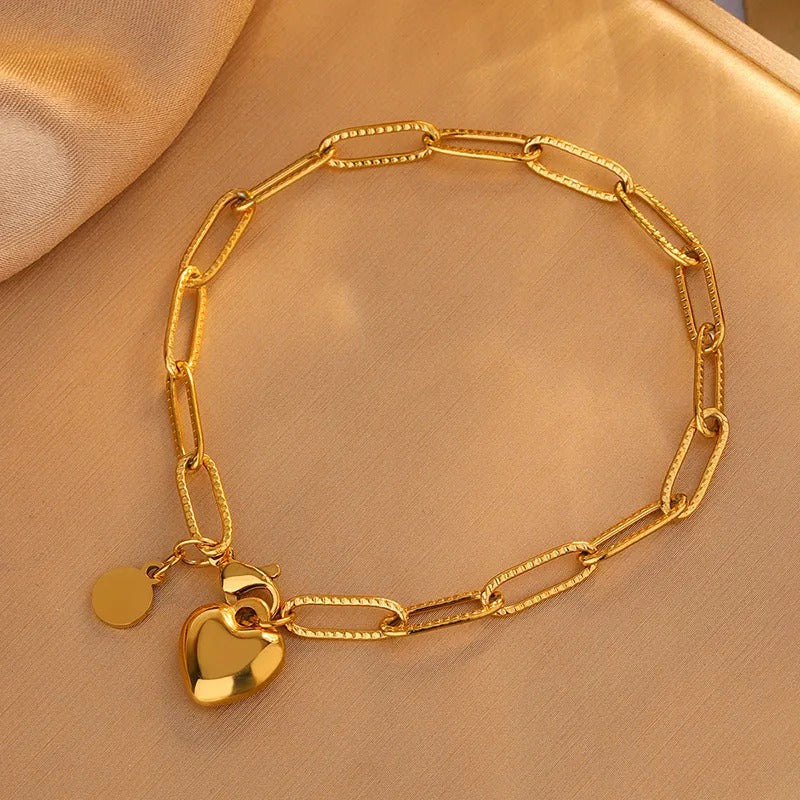 Elegant Chain Heart Set