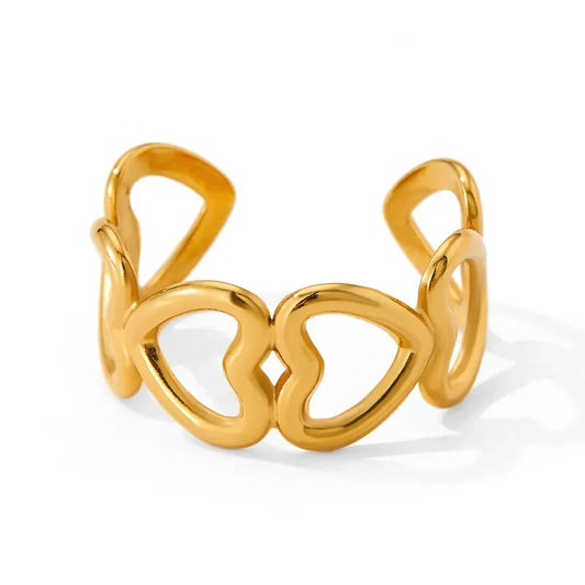 Open Simple Heart Ring